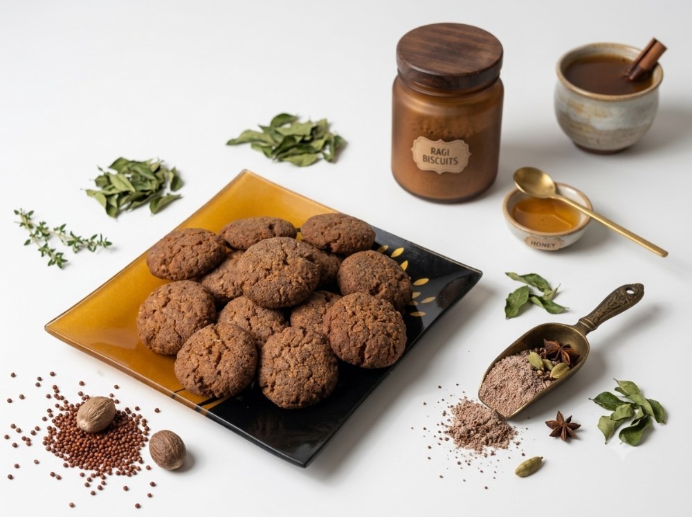 Ragi Biscuits No Added Sugar