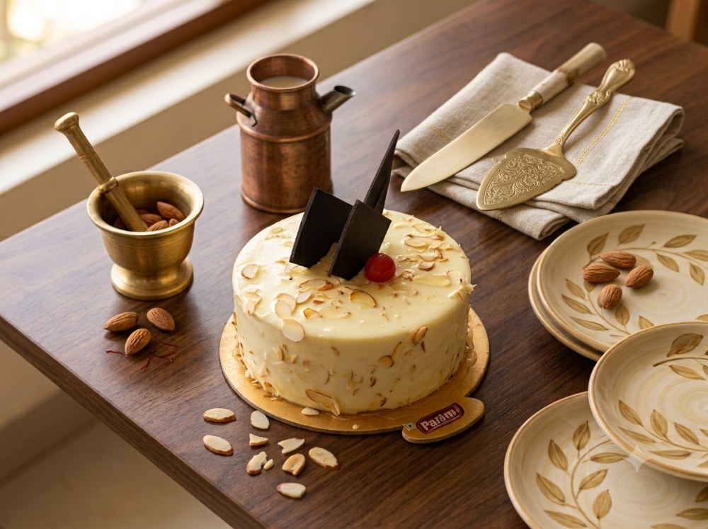 Milk Badam Cake